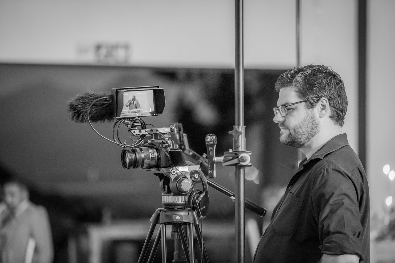 Filming a couple on location